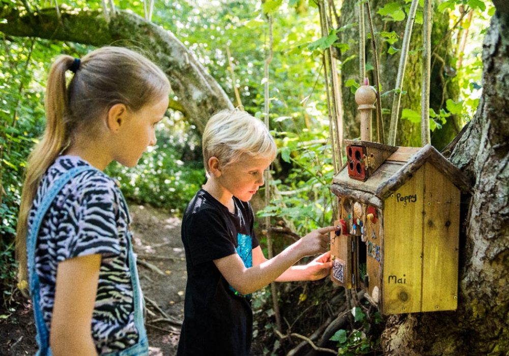 Two young children on a Wild Truro Walk