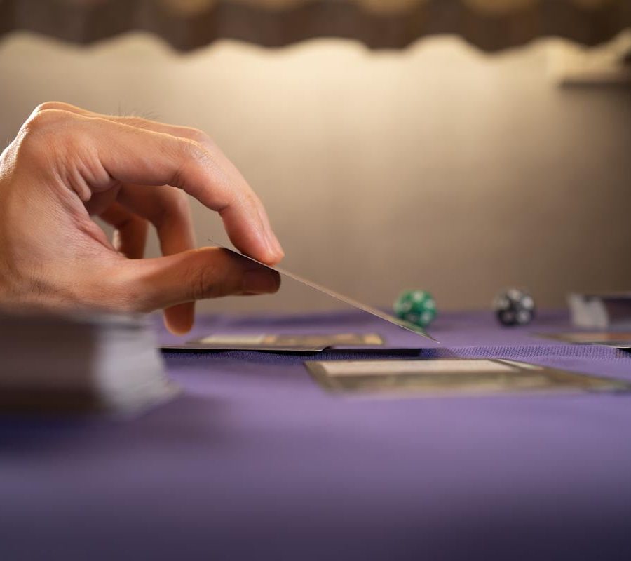 Playing trading card game