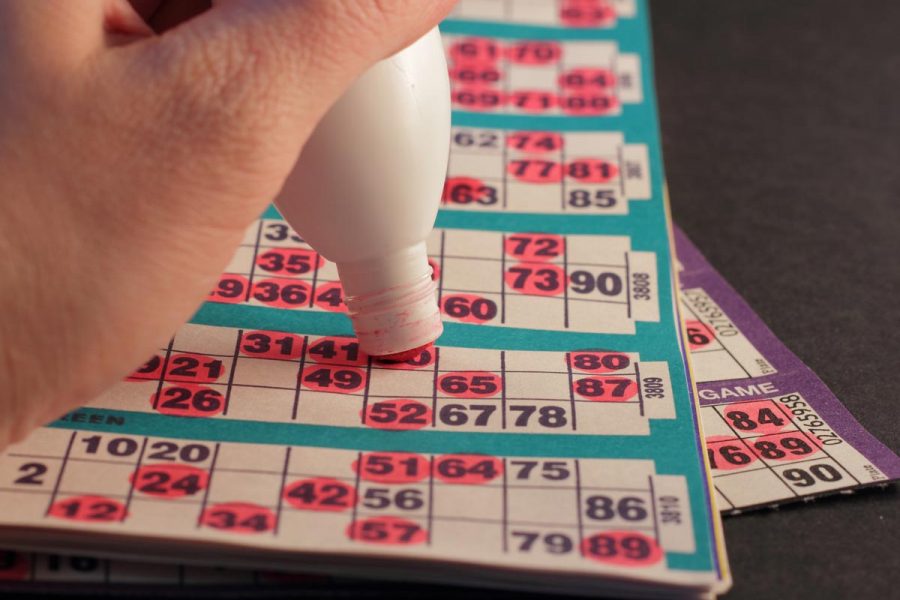 Closeup from a bingo game
